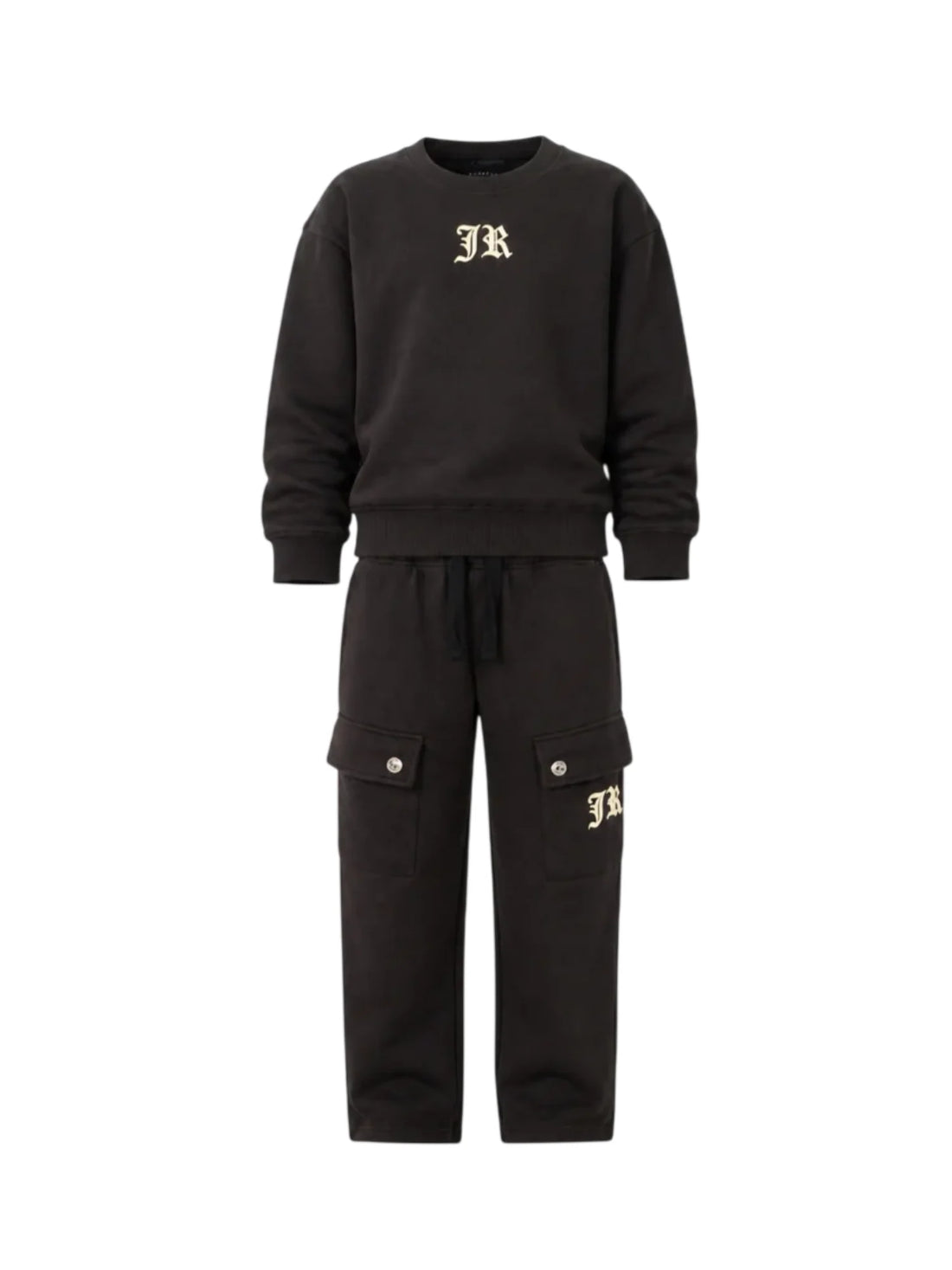 John Richmond completo bambino felpa pantaloni cargo Robbis nero