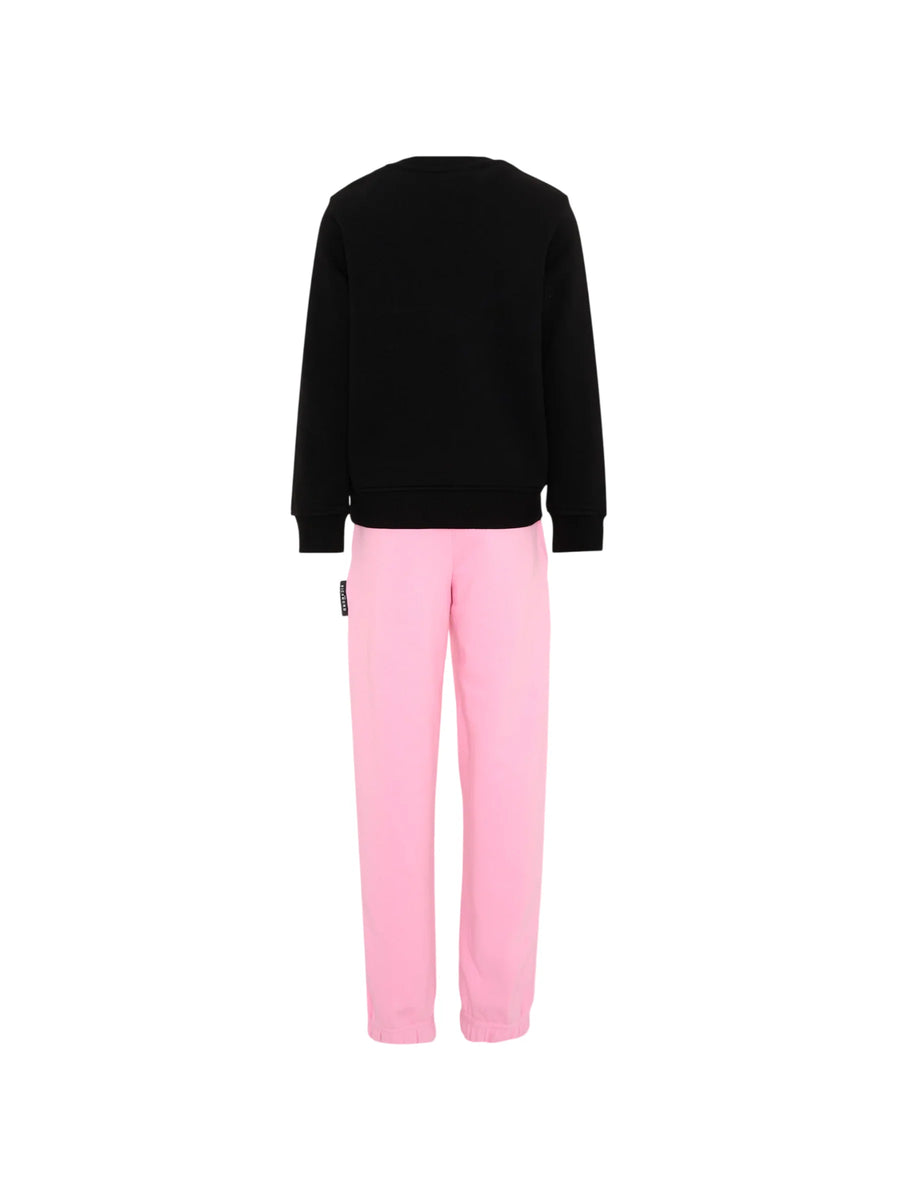 John Richmond tuta sportiva bambino felpa e pantaloni nero rosa RGA26019CF BLACK John RICHMOND