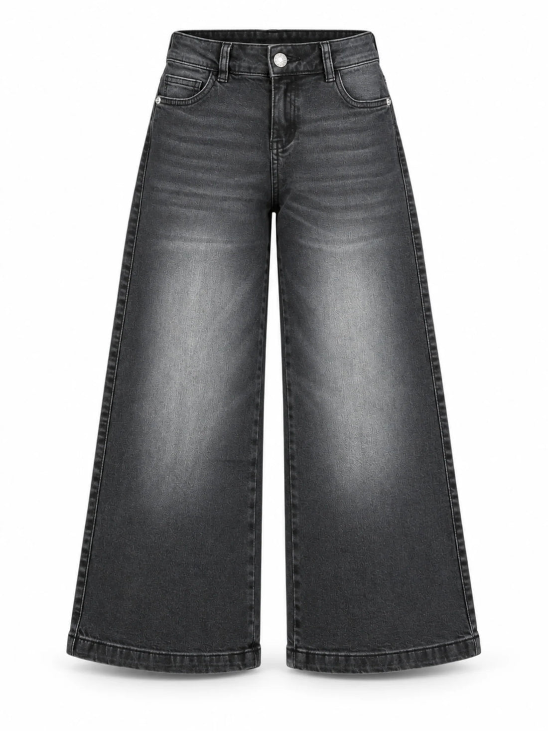 John Richmond jeans wide leg bambina Kodinar in denim stretch nero