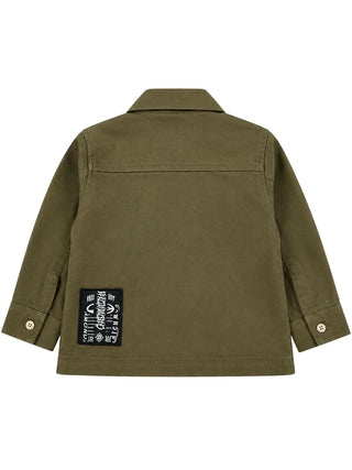 John Richmond camicia neonato con tasconi verde militare RIA26107CA GREEN MILITARY John RICHMOND