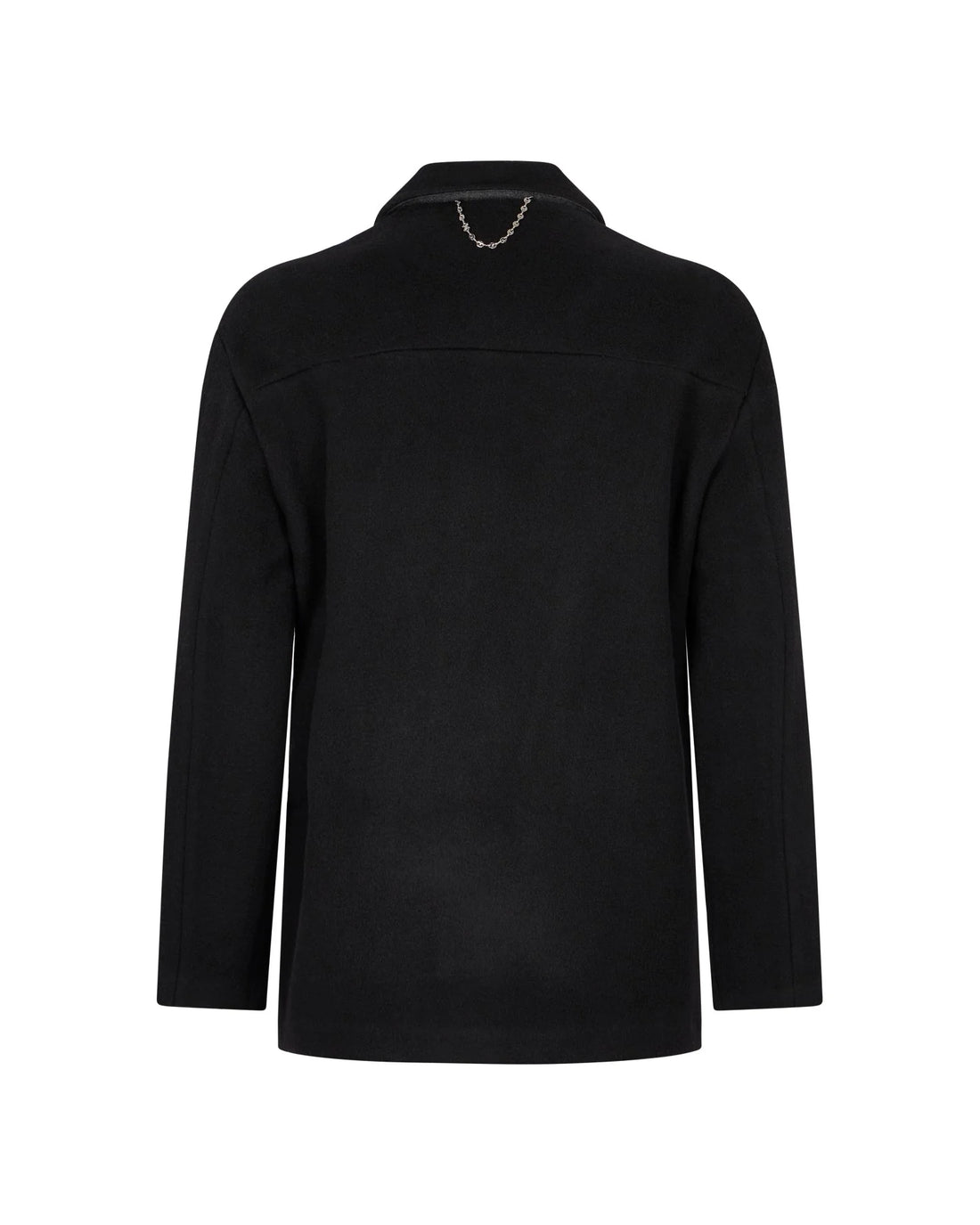 John Richmond cappotto uomo in panno misto lana nero
