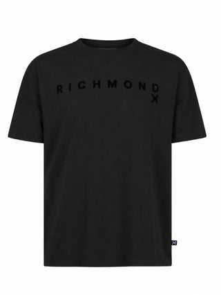 John Richmond T-shirt manica corta con logo Hiyer nero UMA26026TS BLACK John RICHMOND