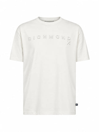 John Richmond T-shirt manica corta con logo Hiyer panna UMA26026TS OFF-WHITE John RICHMOND