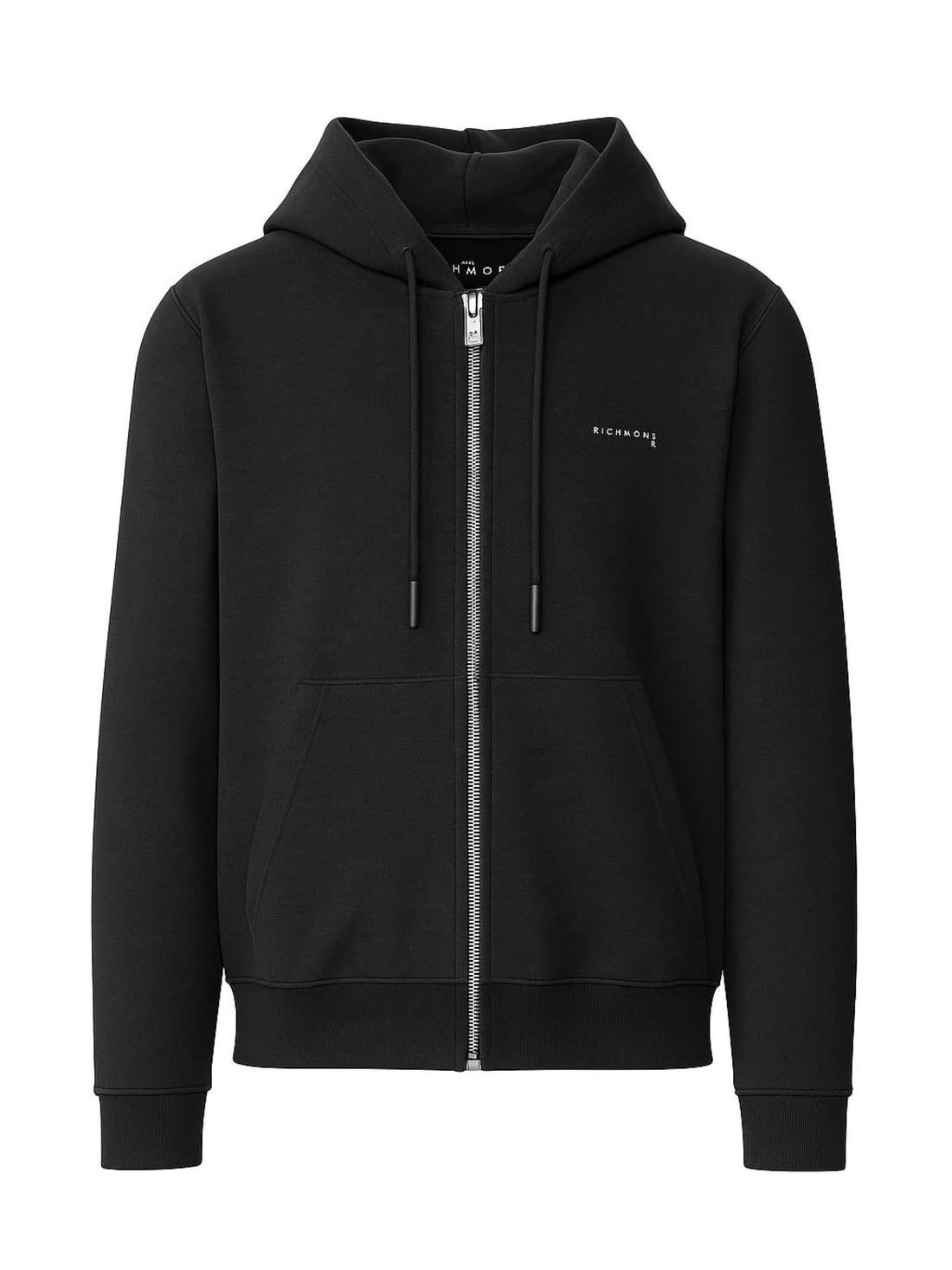 John Richmond felpa con zip e cappuccio uomo Dayale nero