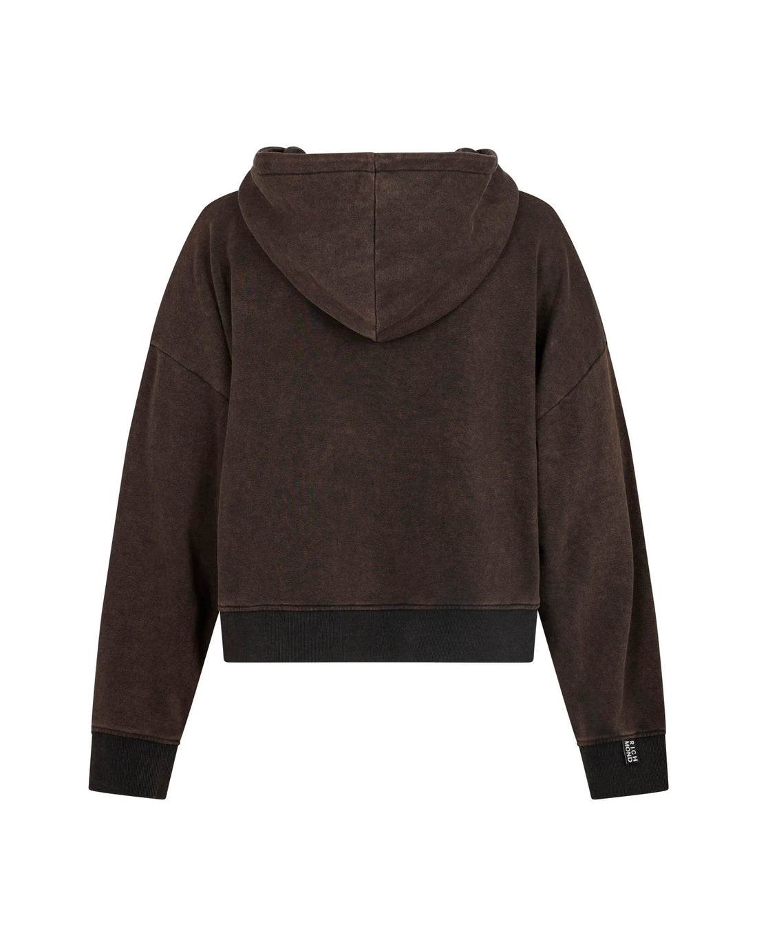 John Richmond felpa uomo con cappuccio effetto stonewashed marrone