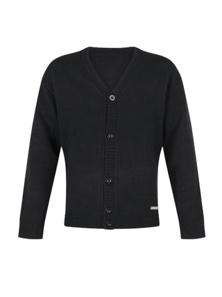 John Richmond cardigan uomo Planio misto lana e cashmere nero UMA26165CD BLACK John RICHMOND 