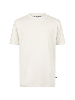 John Richmond T-shirt uomo manica corta Thimpor panna UMA26172TS OFF-WHITE John RICHMOND