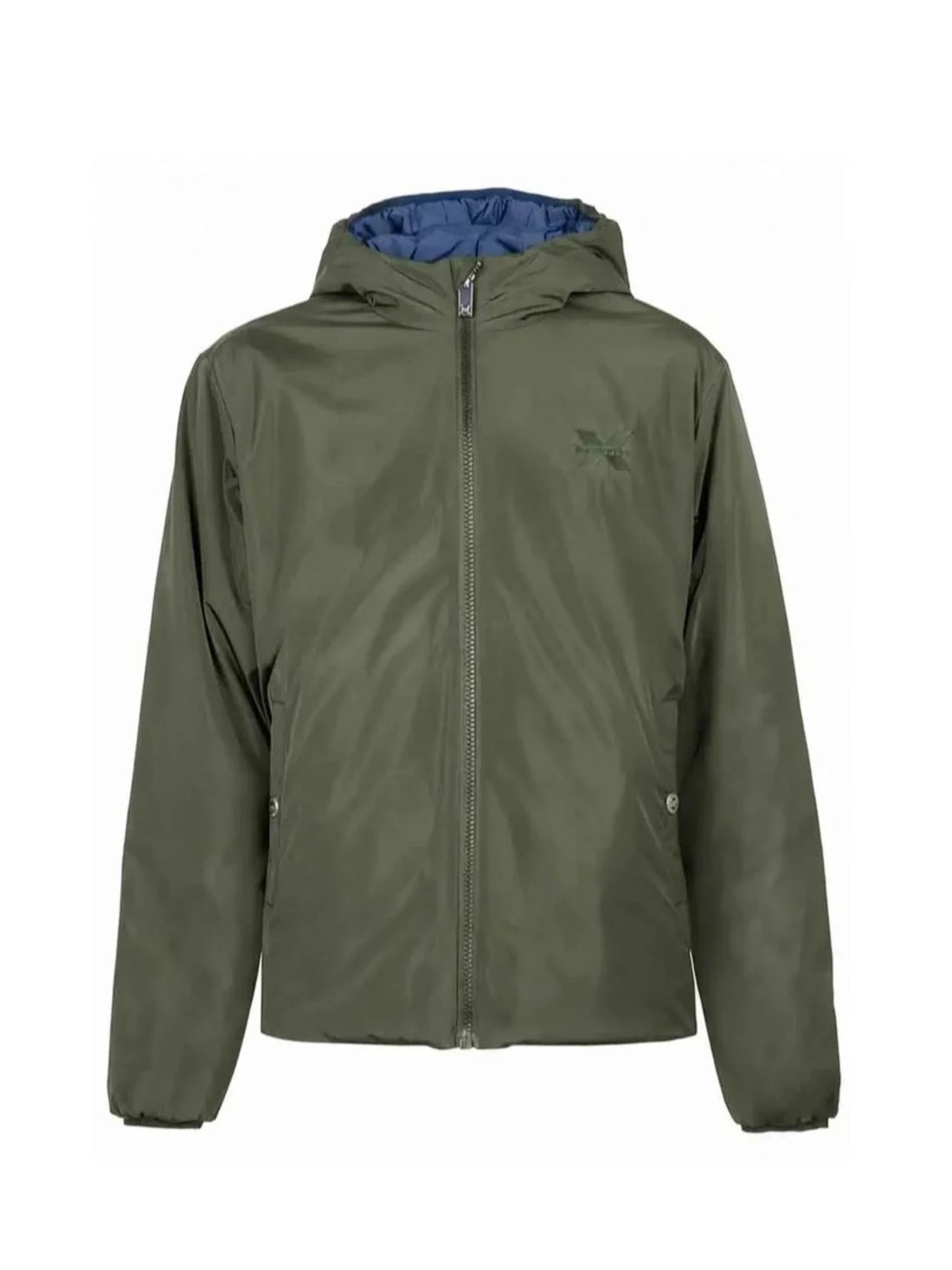 John Richmond giubbino imbottito uomo reversibile Buggia verde blu