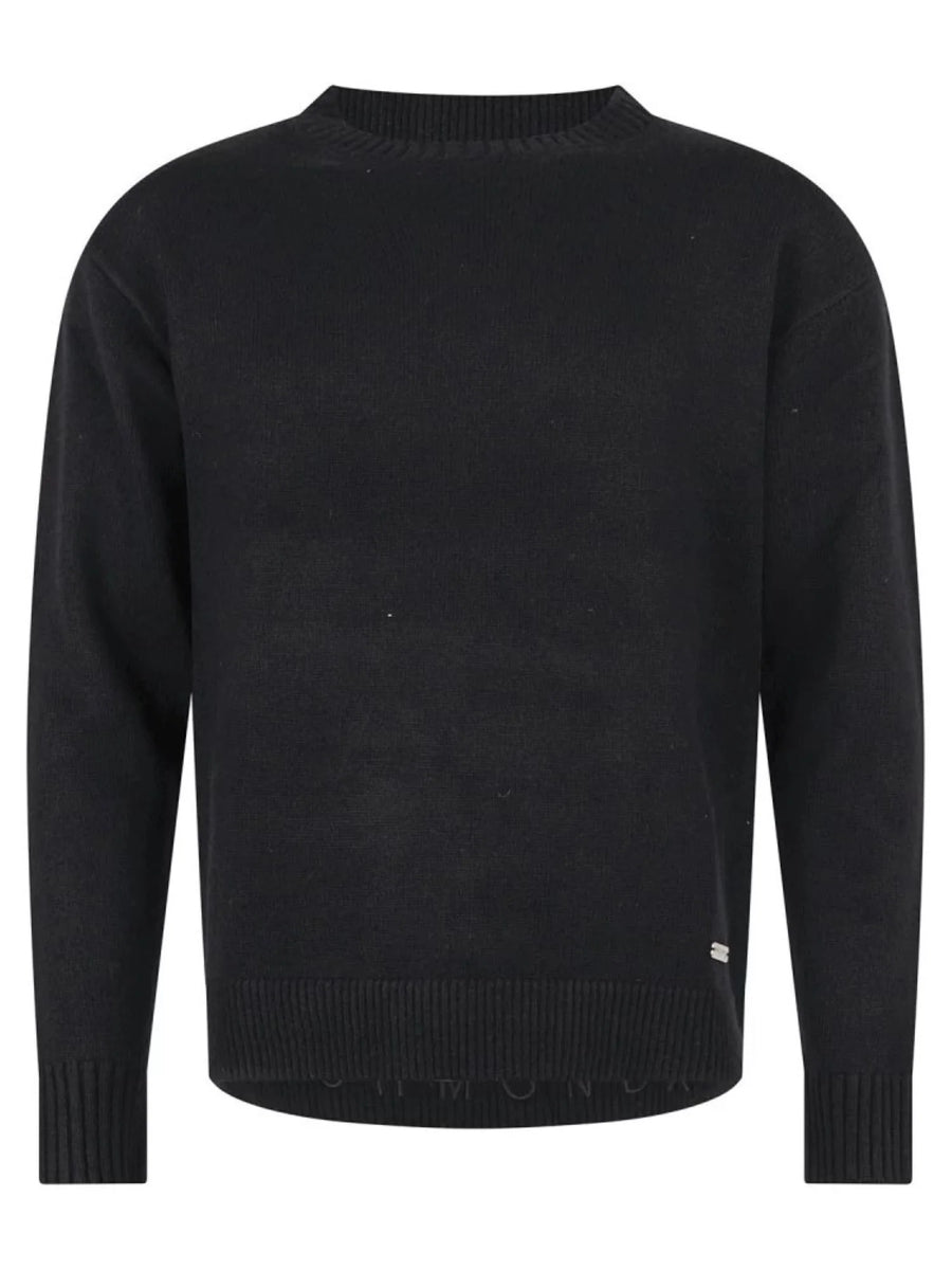 John Richmond maglia uomo misto lana e cashmere nero UMA26181MA BLACK John RICHMOND 