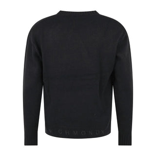 John Richmond maglia uomo misto lana e cashmere nero UMA26181MA BLACK John RICHMOND