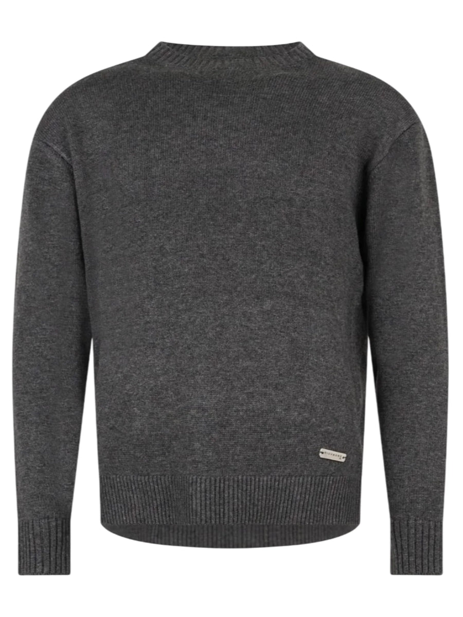 John Richmond maglia uomo misto lana e cashmere grigio UMA26181MA GREY DARK John RICHMOND 