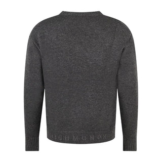 John Richmond maglia uomo misto lana e cashmere grigio UMA26181MA GREY DARK John RICHMOND