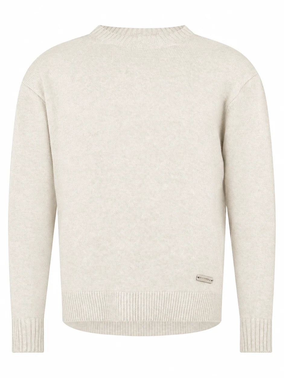 John Richmond maglia uomo misto lana e cashmere panna