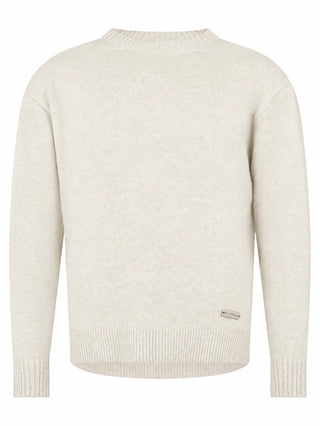 John Richmond maglia uomo misto lana e cashmere panna UMA26181MA WHITE EGRET John RICHMOND 