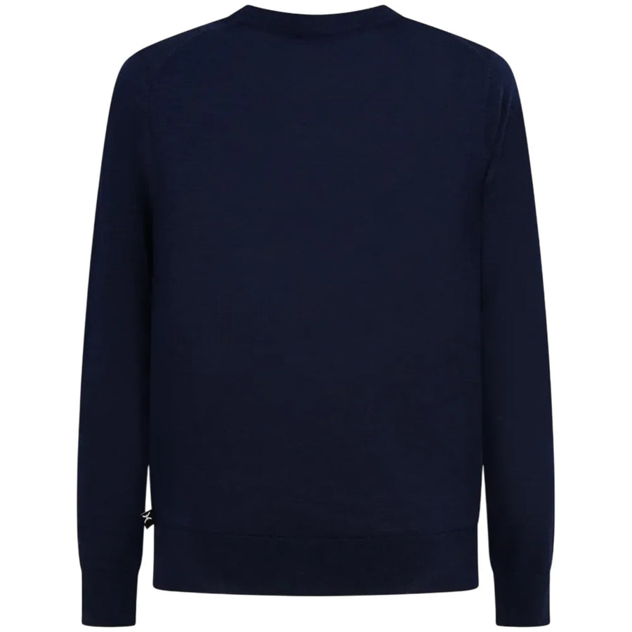 John Richmond maglia girocollo uomo in lana Merinos blu UMA26283MA BLUE PAGEANT John RICHMOND