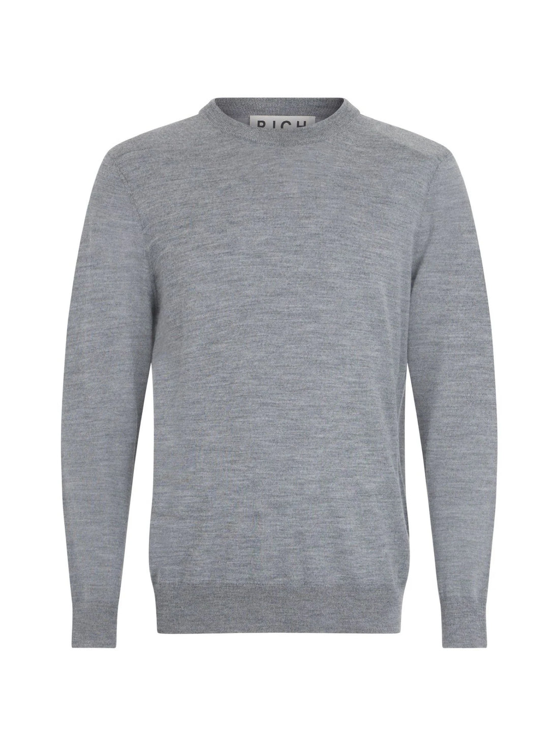 John Richmond maglia girocollo uomo in lana Merinos grigio