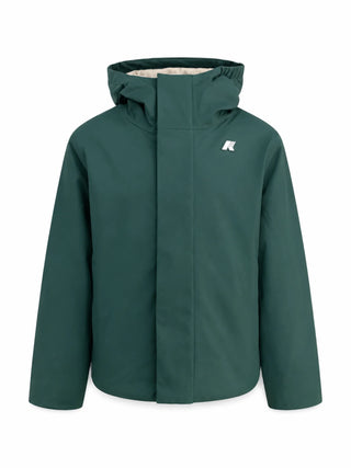 K-Way piumino bambino Jacko con cappuccio verde scuro K1128FW DAA K-WAY 