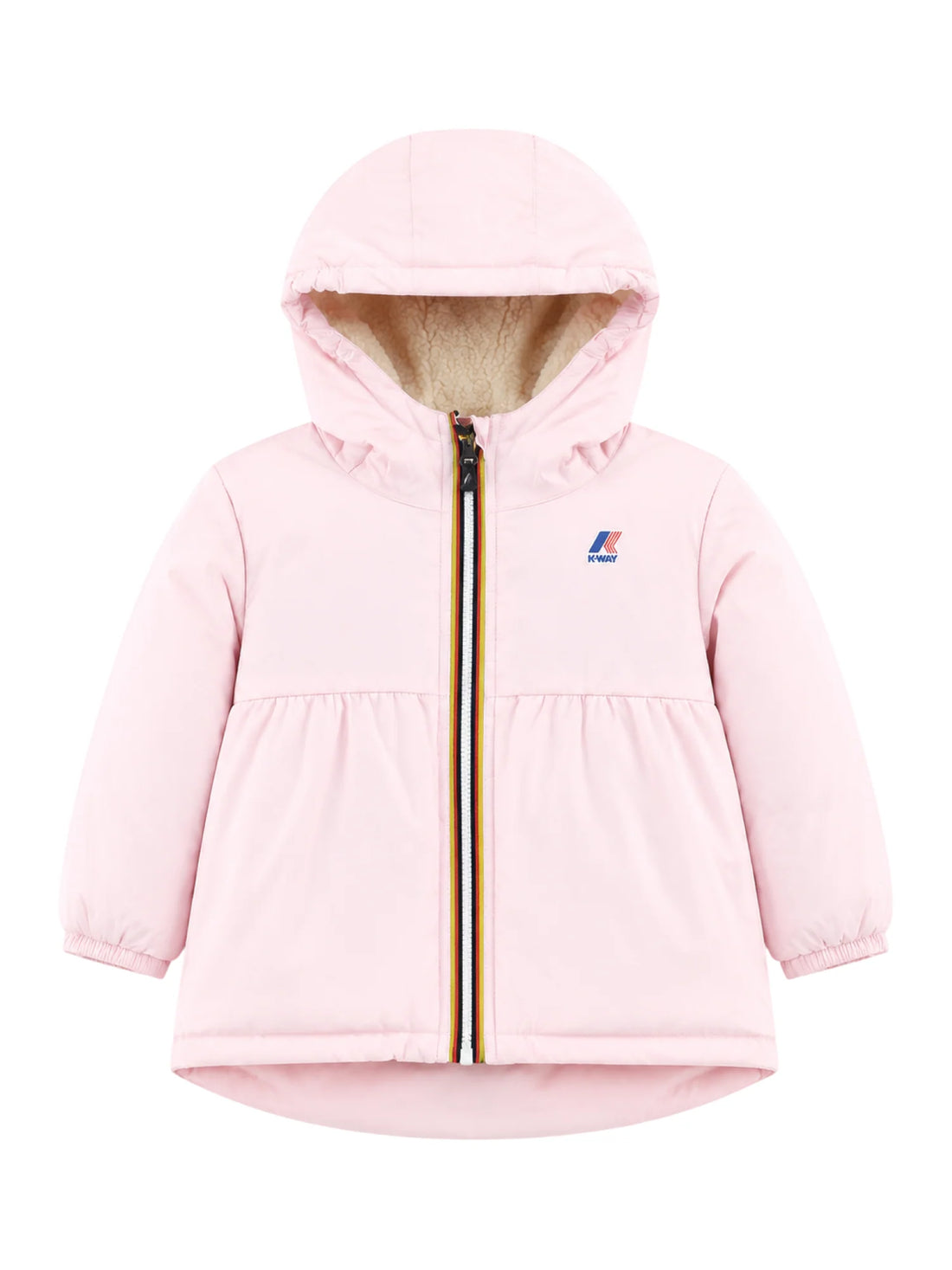 K-Way piumino neonata con cappuccio rosa