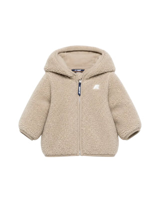 K-way giubbino unisex neonato Janne Polar con cappuccio beige K41478W XP2 K-WAY