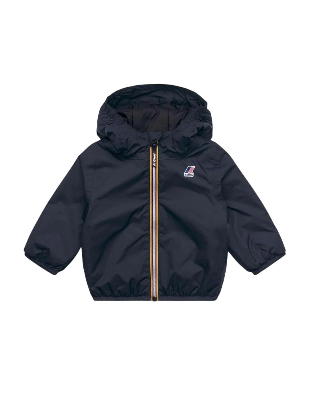 K-Way giubbino imbottito neonato Levrai con cappuccio blu