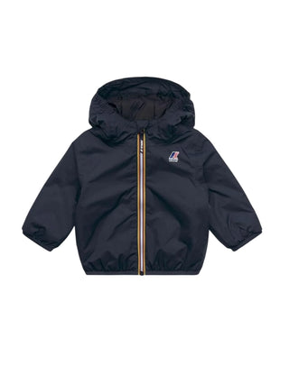 K-Way giubbino imbottito neonato Levrai con cappuccio blu K5141RW K89 K-WAY