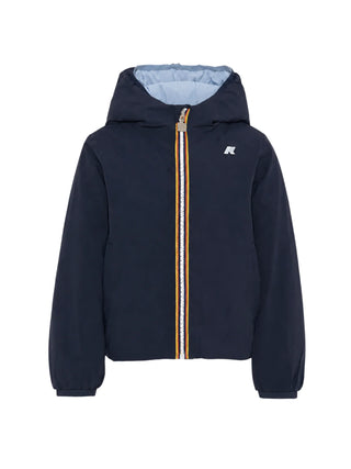 K-Way piumino reversibile bambino Jack con cappuccio blu celeste K71337W DBH K-WAY 