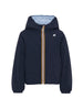 K-Way piumino reversibile bambino Jack con cappuccio blu celeste