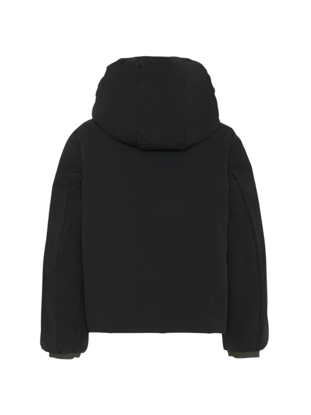 K-Way piumino reversibile bambino Jack con cappuccio nero verde militare