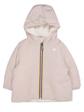 K-Way piumino reversibile neonata Jack con cappuccio bianco rosa