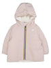 K-Way piumino reversibile neonata Jack con cappuccio bianco rosa