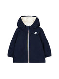 K-Way piumino reversibile neonato Jack con cappuccio blu bianco