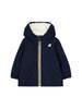 K-Way piumino reversibile neonato Jack con cappuccio blu bianco