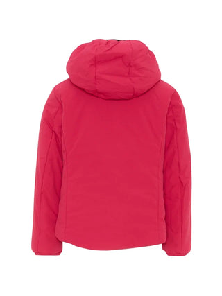 K-Way giubbino bambina Lily con cappuccio nero fucsia