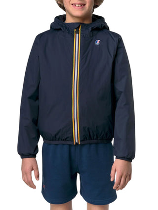 K-Way piumino unisex bambino Claude Le Vrai con cappuccio blu K7141FW K89 K-WAY 
