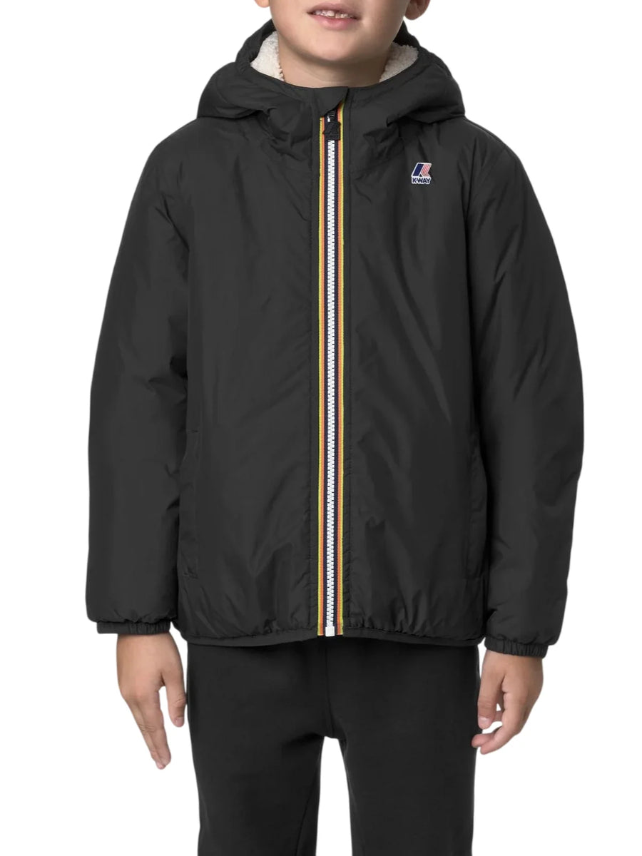 K-way piumino Le Vrai bambino con cappuccio nero