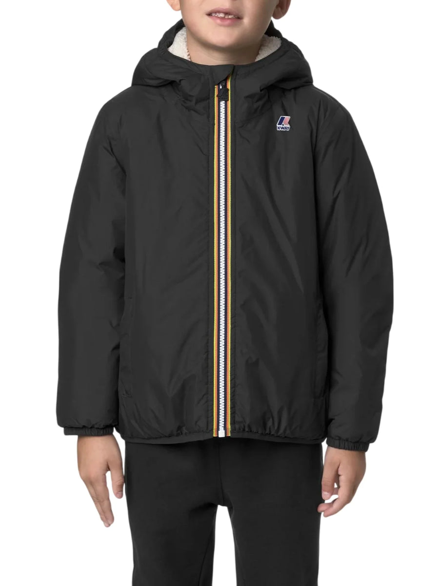 K-way piumino Le Vrai bambino con cappuccio nero