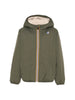 K-Way piumino unisex bambino Le Vrai Claude con cappuccio verde militare