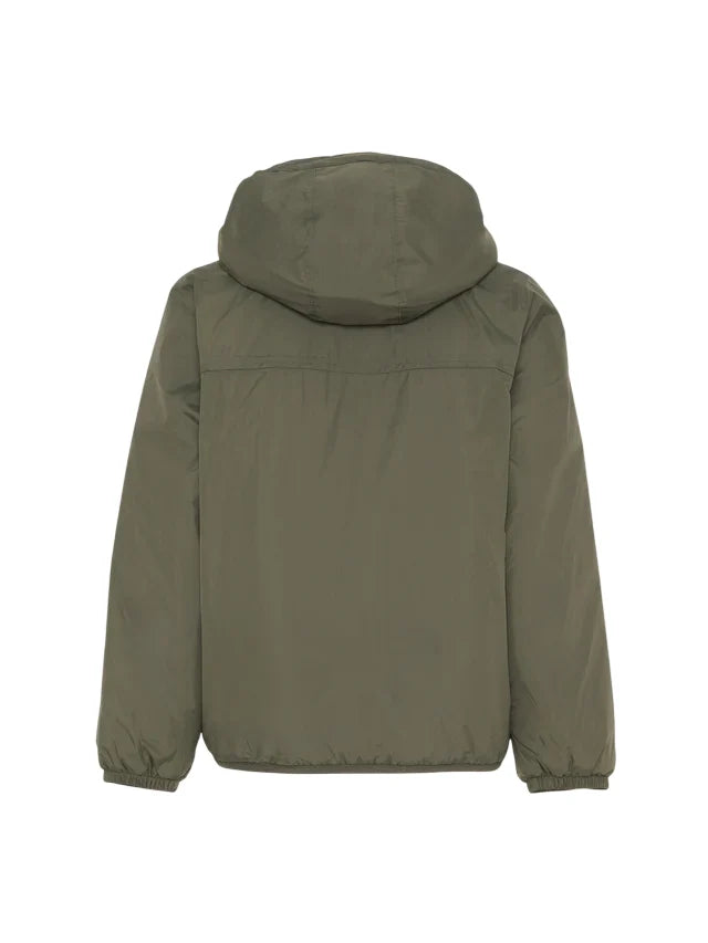 K-Way piumino unisex bambino Le Vrai Claude con cappuccio verde militare