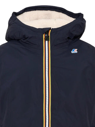 K-Way piumino lungo bambino Le Vrai Eiffel con cappuccio blu K7142UW K89 K-WAY