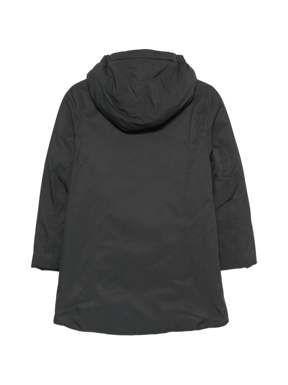 K-Way piumino lungo unisex bambino con cappuccio nero grigio