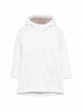 K-Way piumino lungo unisex bambino con cappuccio bianco grigio