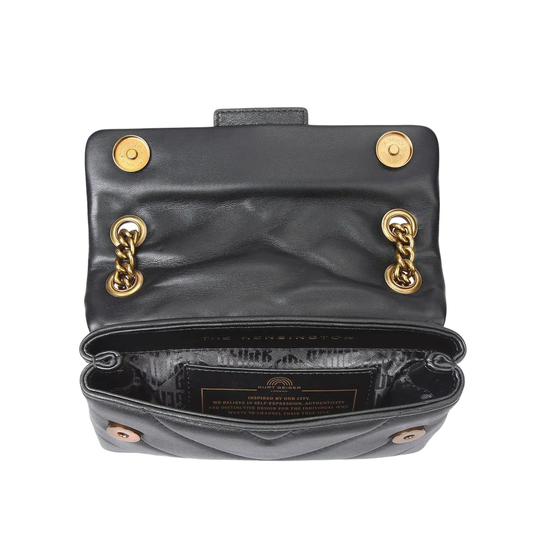 Kurt Geiger borsa Kensington Mini in pelle trapuntata nero