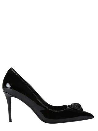 Kurt Geiger decollete a punta effetto vernice Belgravia nero 3939900109 BLACK KURT GEIGER 