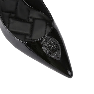 Kurt Geiger decollete a punta effetto vernice Belgravia nero 3939900109 BLACK KURT GEIGER