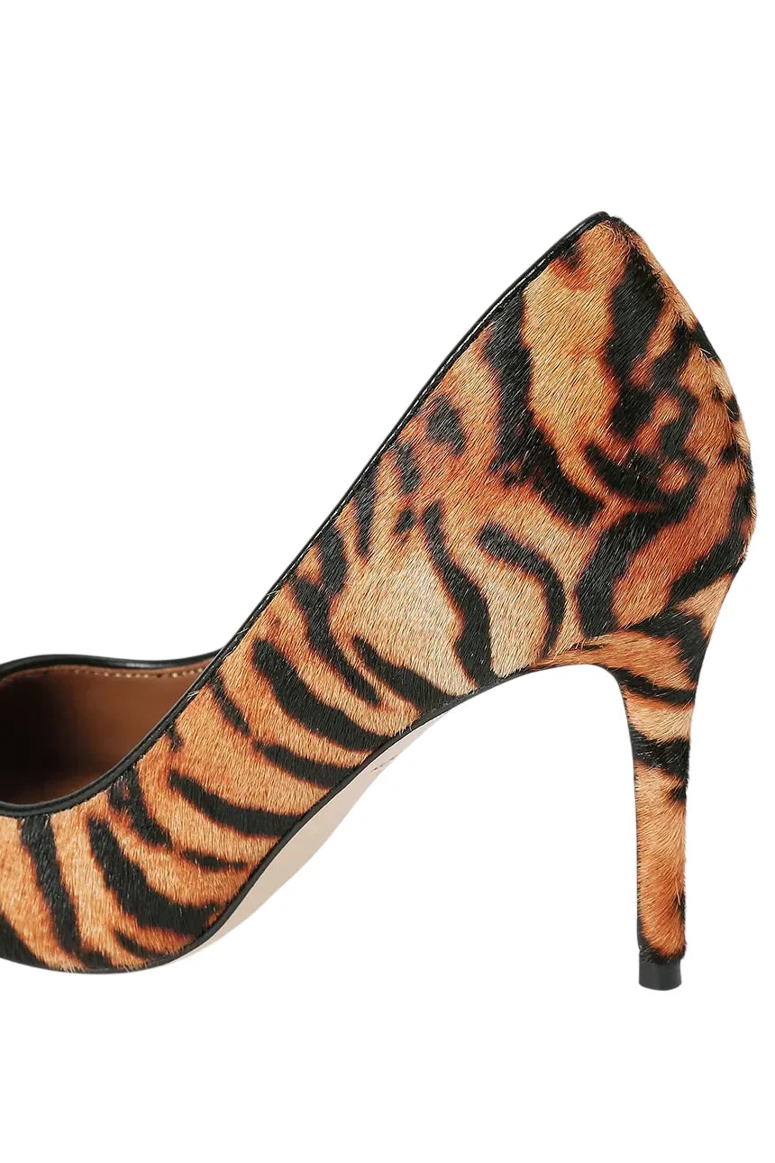 Kurt Geiger decollete a punta in cavallino animalier beige nero