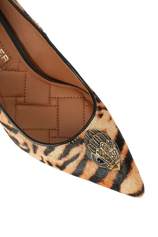 Kurt Geiger decollete a punta in cavallino animalier beige nero 3939946189 CAMEL KURT GEIGER