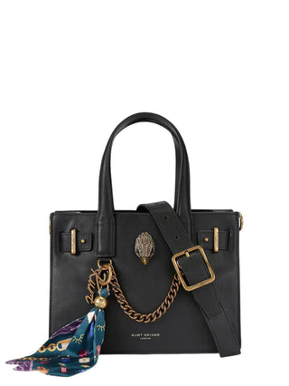 Kurt Geiger borsa a mano donna in pelle Sloane con tracolla nero 5838600109 BLACK KURT GEIGER 