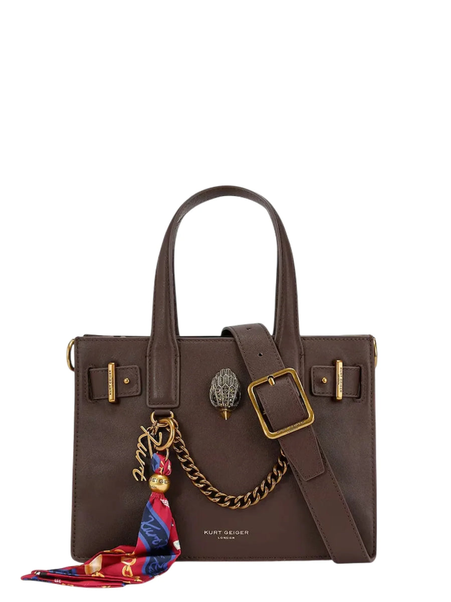 Kurt Geiger borsa in pelle donna Sloane con tracolla marrone 5838630109 BROWN KURT GEIGER 