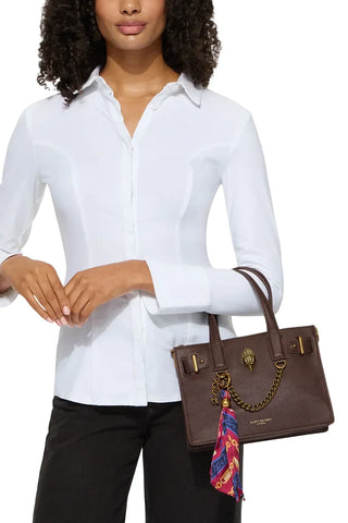 Kurt Geiger borsa in pelle donna Sloane con tracolla marrone 5838630109 BROWN KURT GEIGER