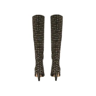 Kurt Geiger stivali alti in pelle scamosciata con borchie marrone 6194335029 DARK BROWN KURT GEIGER
